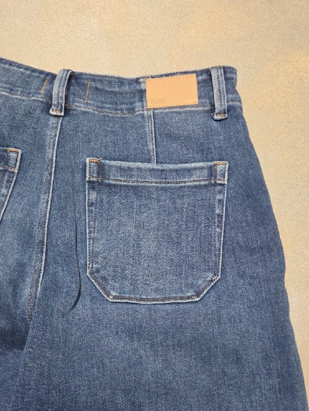 PAIGE ANESSA Wide Leg Jeans in Deep Blue Denim NWOTS!!! ANTHROPOLGIE. - Picture 10 of 11